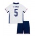 Maillot de foot Angleterre John Stones #5 Domicile vêtements enfant Europe 2024 Manches Courtes (+ pantalon court)